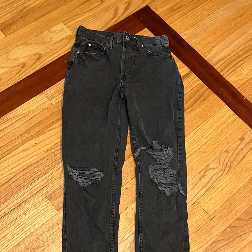 Trendy Black Boyfriend Jeans